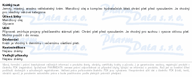RYOR Suchá citl.pleť Výž.krém s mandl. olejem 50ml