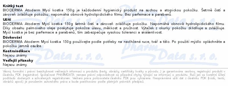 BIODERMA Atoderm Intensive mycí kostka 150g