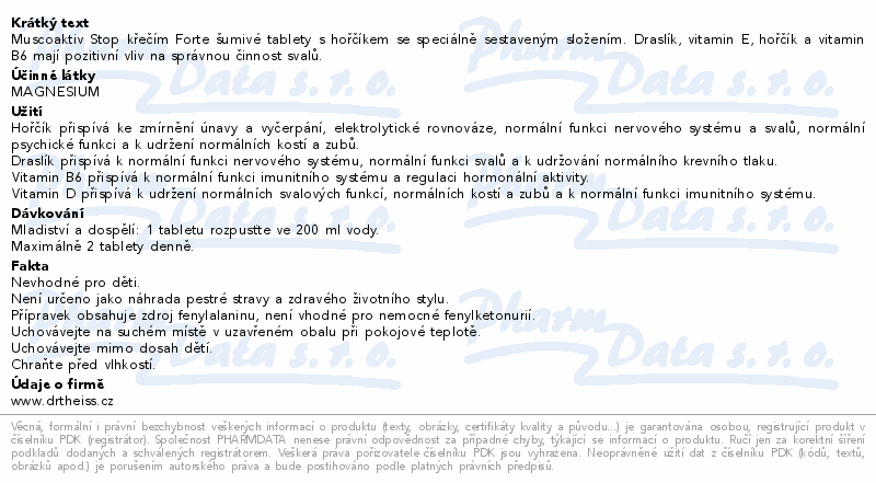 Zdrovit Muscoactiv stop křečím forte šumivé tbl 20ks