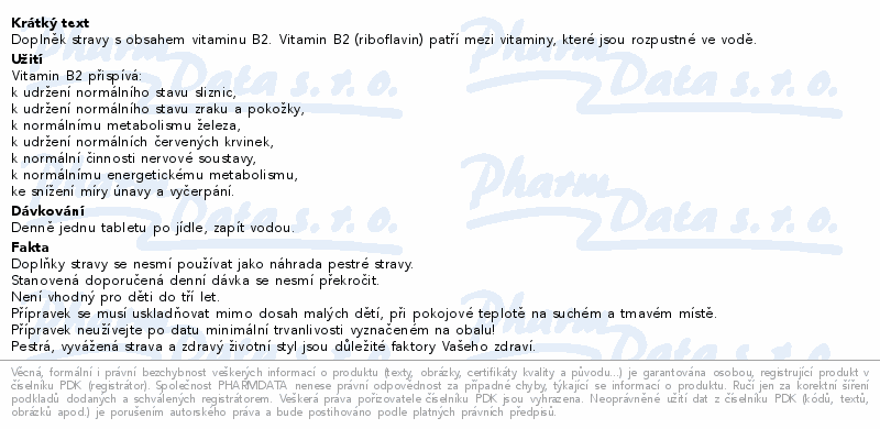 Riboflavin Generica 10mg 60tbl