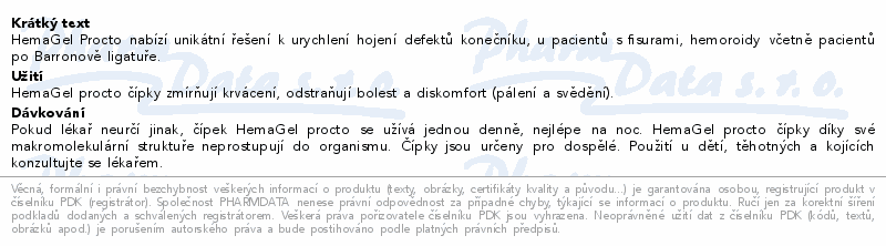 HEMAGEL PROCTO ČÍPKY 10KS