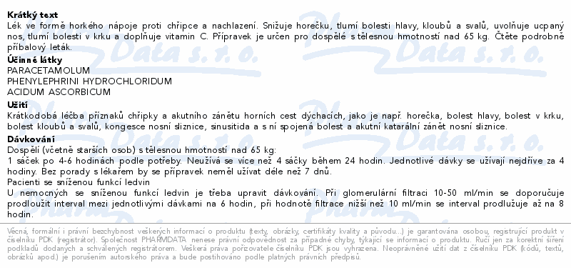 COLDREX MAXGRIP LESNÍ OVOCE1000MG/10MG/70MG POR PLV SOL 10 II