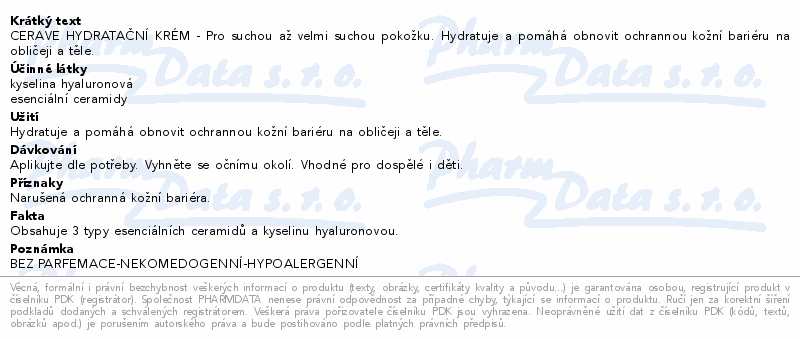CERAVE Hydratační krém 454 ml