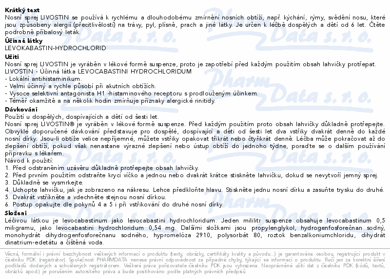 LIVOSTIN0,5MG/ML NAS SPR SUS 1X10ML