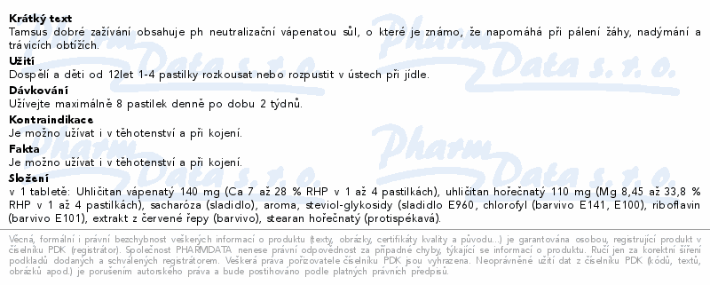 TAMSUS Dobr� za��v�n� - 40 pastilek