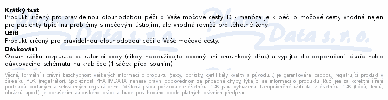 Blokurima URO+ 2g d-manózy 30 sáčků