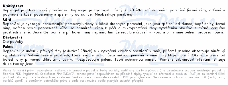 BepanGel hojivý gel 50g