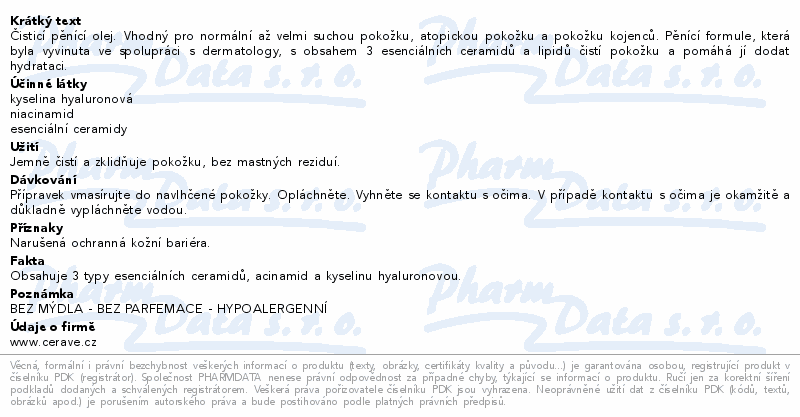 CERAVE Čisticí pěnící olej 236ml