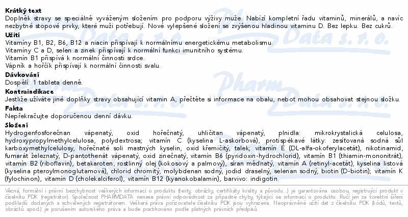 Multivittamin Centrum AZ pro muže 30tbl