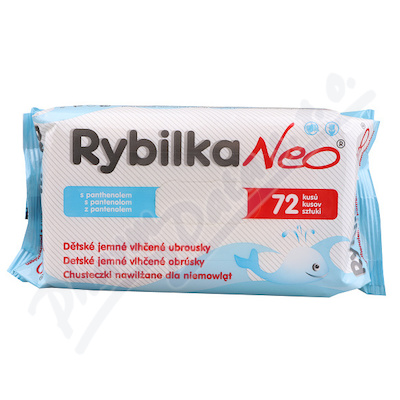 Rybilka Neo s panthenolem dětské jemné vlhčené ubrousky 72ks